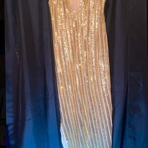Gold sequin dress